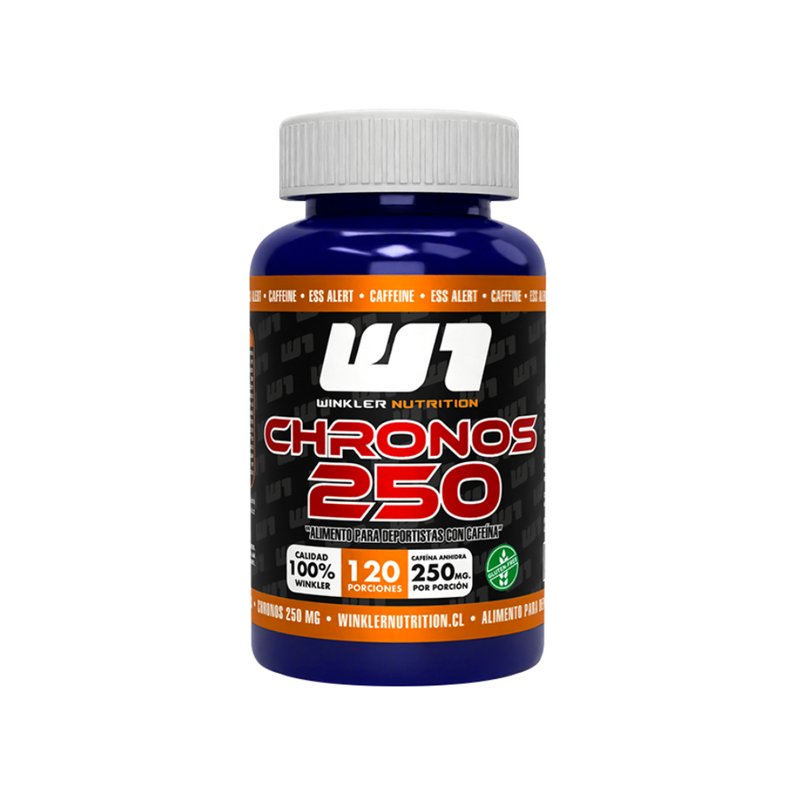 Cafeína Anhidra Chronos 250 mg - Winkler Nutrition (120 Porciones)