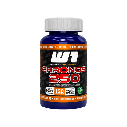 Cafeína Anhidra Chronos 250 mg - Winkler Nutrition (120 Porciones)