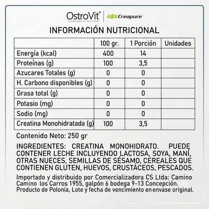 Creatina Creapure® Monohidratada OstroVit - 250g