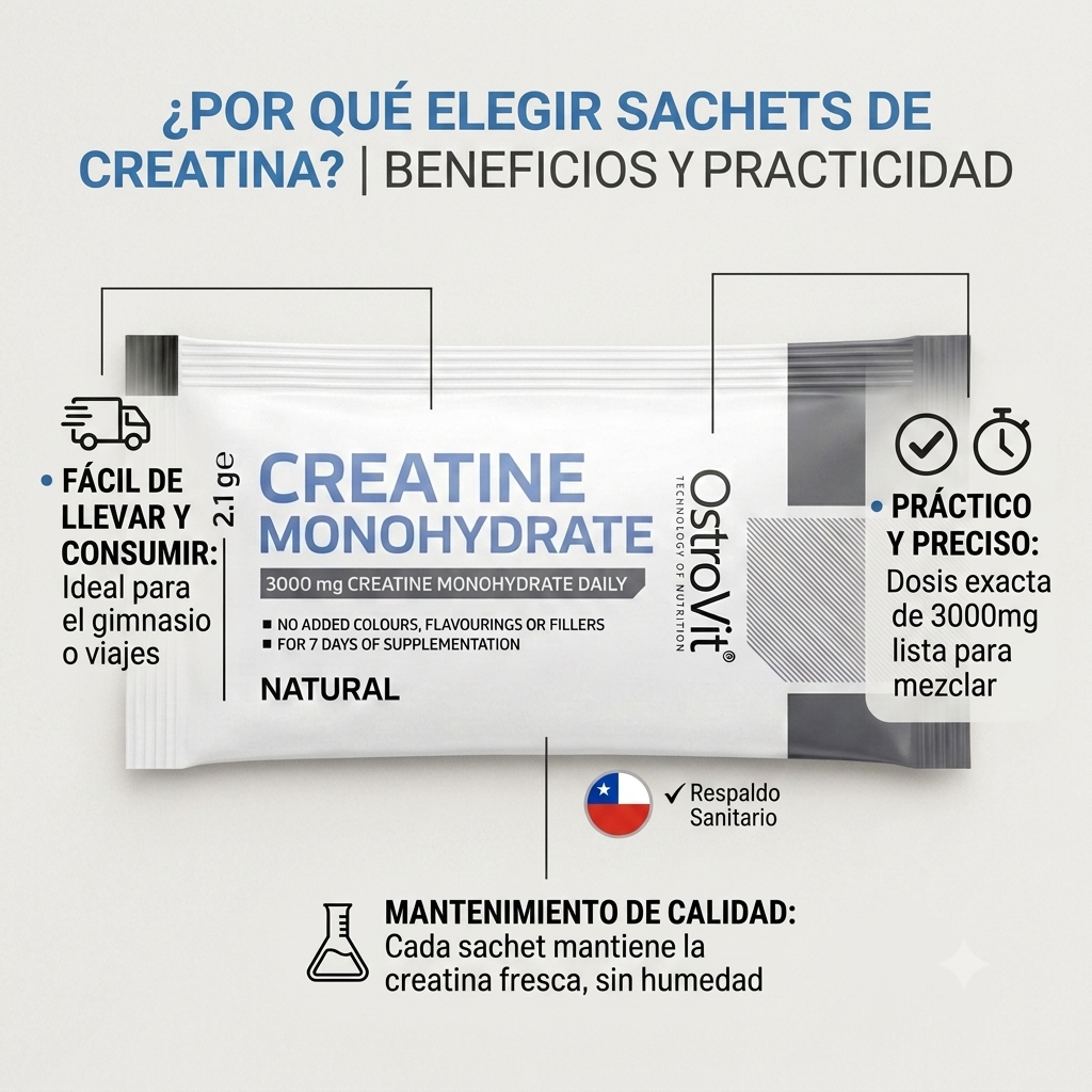 Creatina Monohidratada OstroVit (Formato Sachet / 7 Días)
